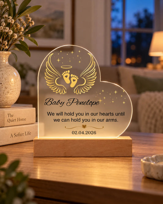 Angel Baby | Heart Shaped Personalized Memorial LED Keepsake