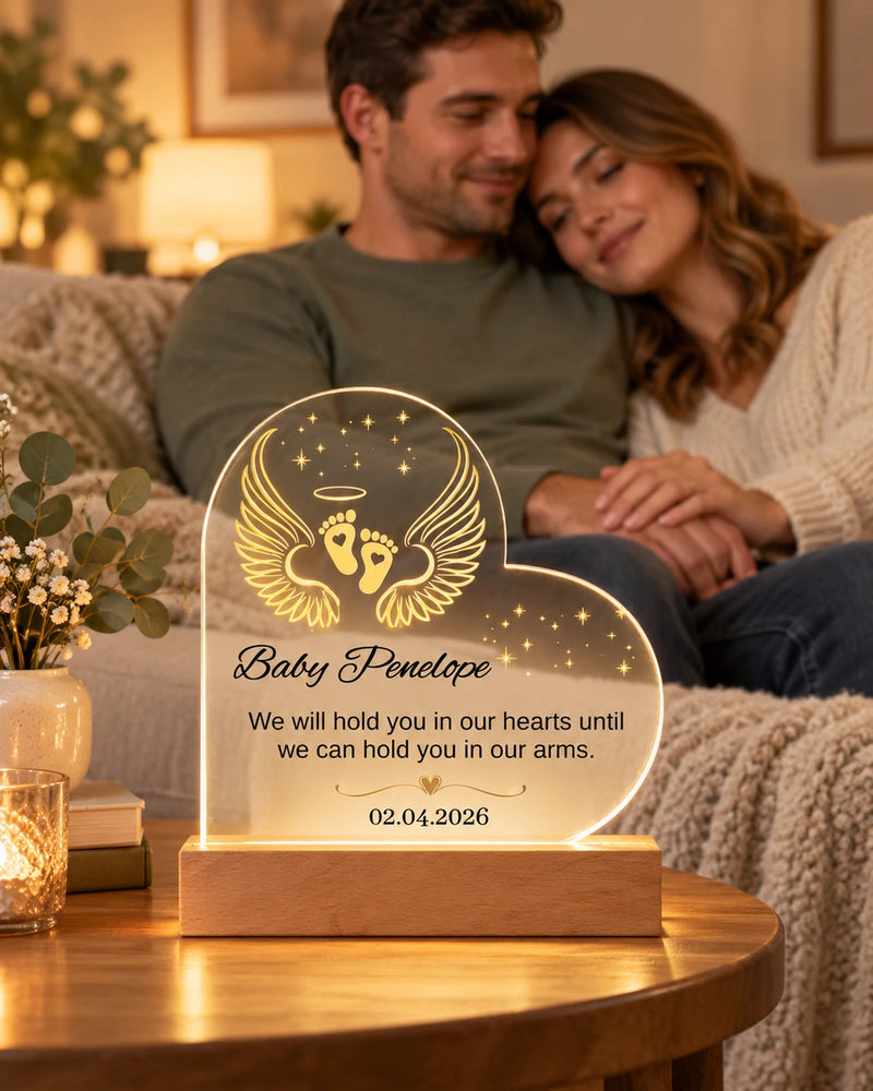 Angel Baby | Heart Shaped Personalized Memorial LED Keepsake
